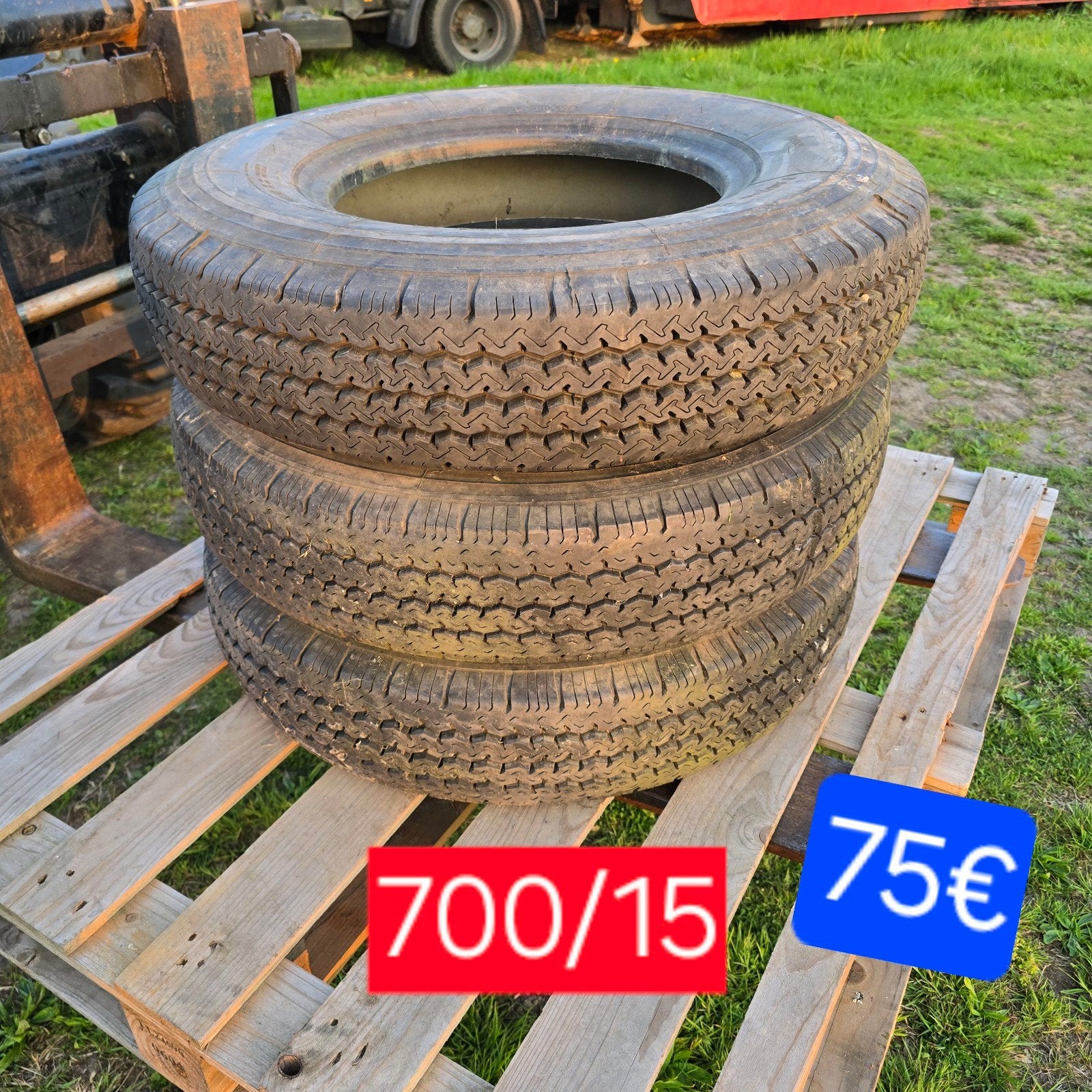 Banden dieplader aanhangwagen pipowagen oplegger Band 700/15, Ophalen
