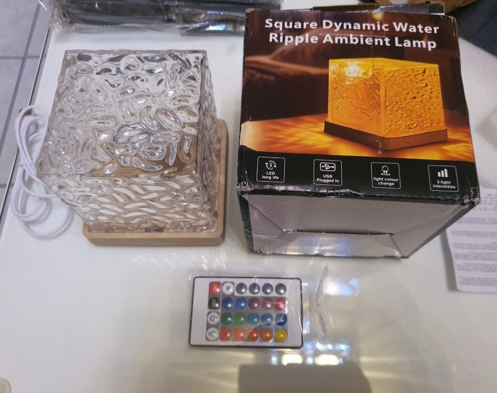 Square Dynamic Water Ripple Ambient Lamp – Sfeerlamp, Ophalen of Verzenden, Nieuw, Sfeerlamp, LED verlichting