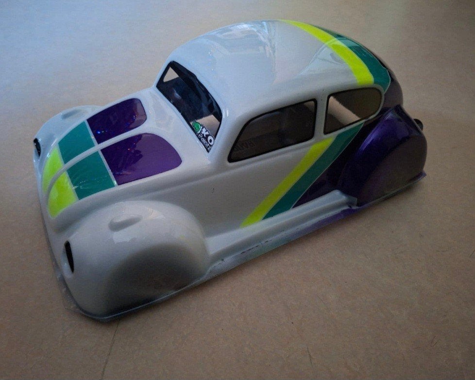 Vw beetle 1/10 KoPaintz airbrush, Elektro, Nieuw, Ophalen of Verzenden, Schaal 1:10