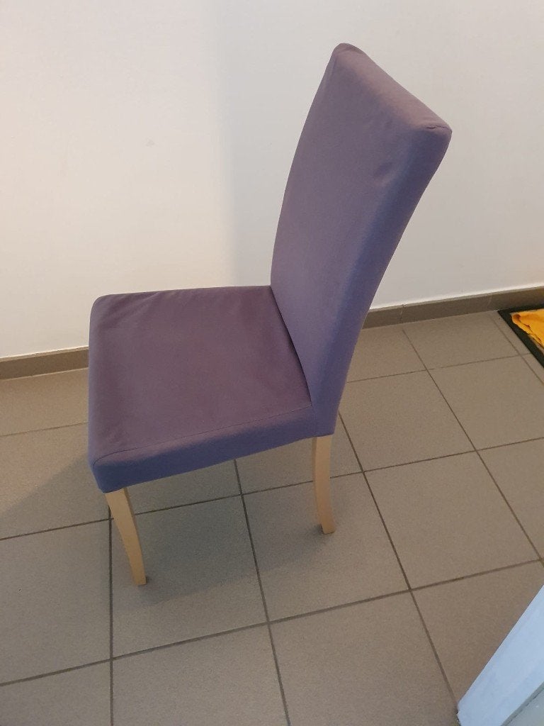 Gratis: 6 stoelen voor aan eettafel, Huis en Inrichting, Stoelen, Ophalen, Hout, Gebruikt, Grijs
