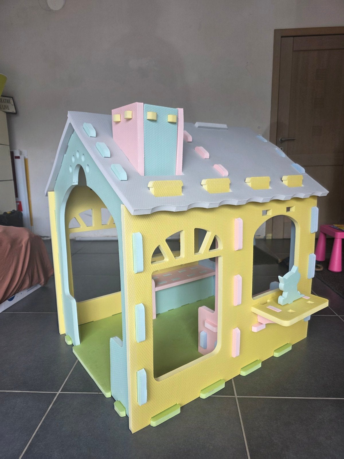 Foam speelhuis 75 cm breed x 96 cm hoog x 90 cm lang, Enlèvement