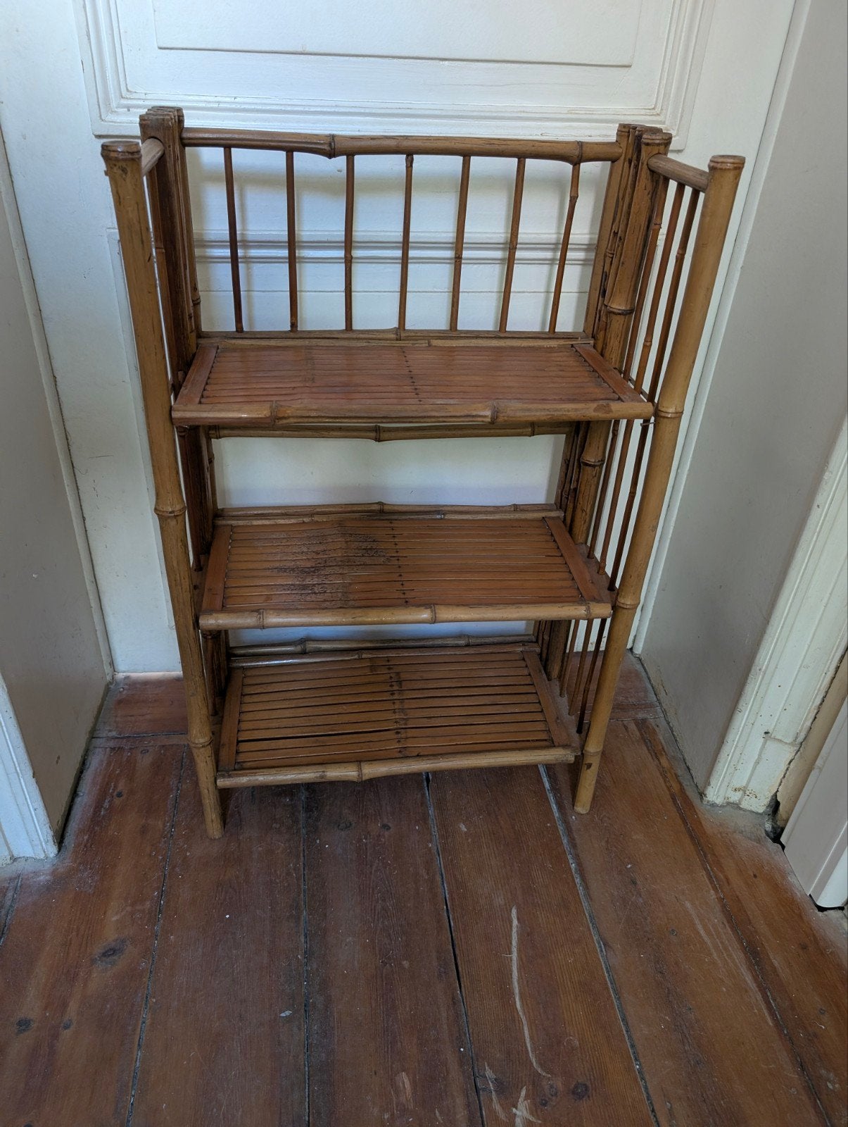Opvouwbare plank van bamboe en rotan - Boheemse stijl/jaren, Ophalen, Gebruikt
