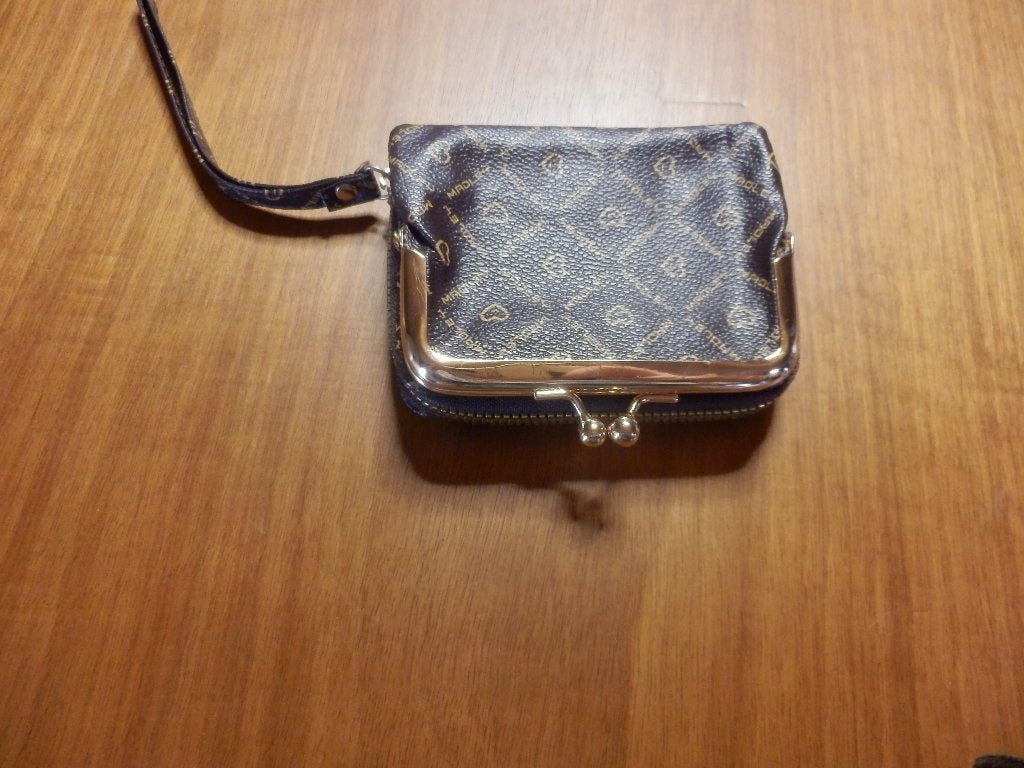 (30) - porte carte + porte monnaie brun, Bijoux, Sacs & Beauté, Porte-monnaie & Portefeuilles, Enlèvement ou Envoi, Comme neuf