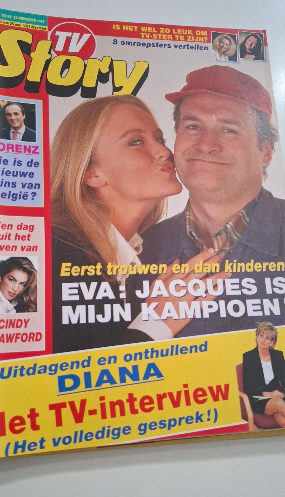 Fc de kampioenen tijdschrift cindy crawford, Ophalen of Verzenden, 1980 tot heden, Tijdschrift