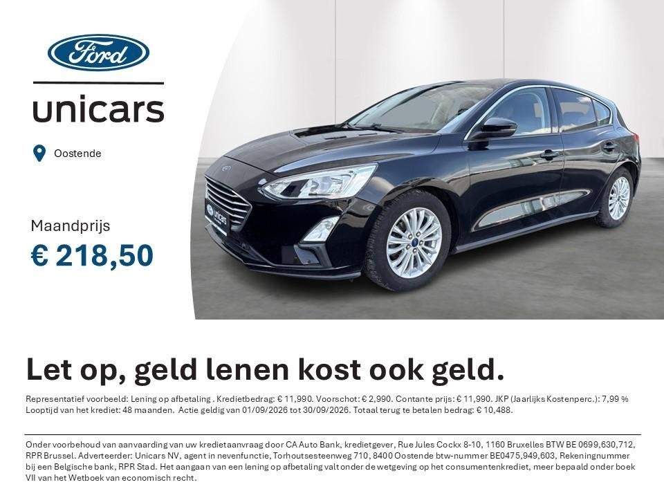 Ford Focus 1.5 EcoBlue 88kW Aut. Titanium Business, Auto's, Stof, Gebruikt, 4 cilinders, Bedrijf