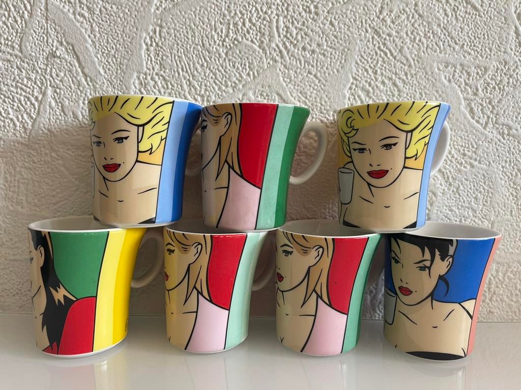 Lot de 7 tasses Senseo vintage, Enlèvement