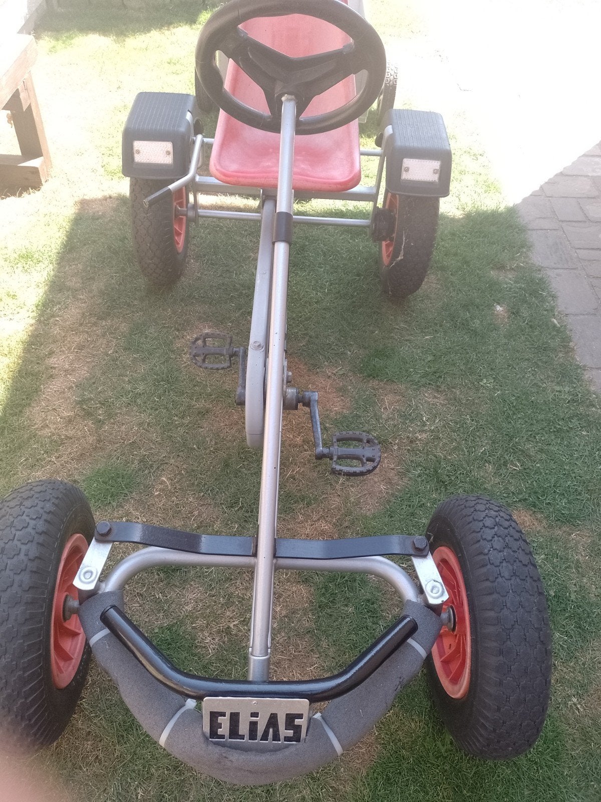 meegroei go cart met kiepkar, Ophalen