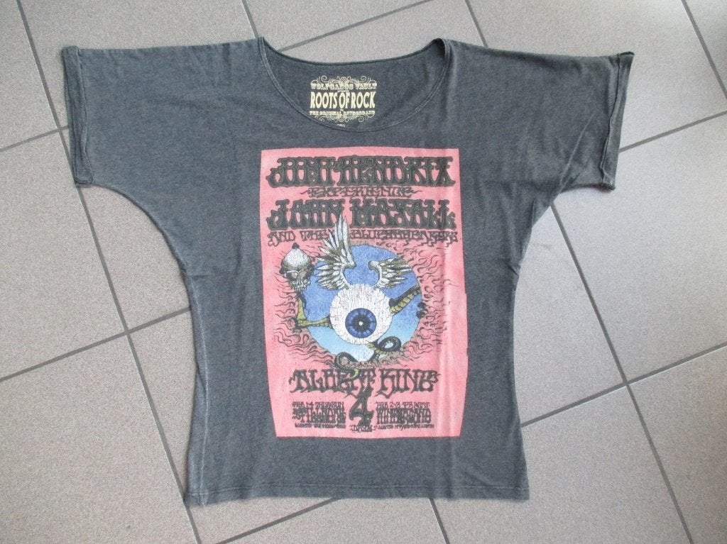 T-shirt Roots of Rock, Kleding | Dames, T-shirts, Ophalen of Verzenden, Korte mouw, Maat 36 (S), Grijs