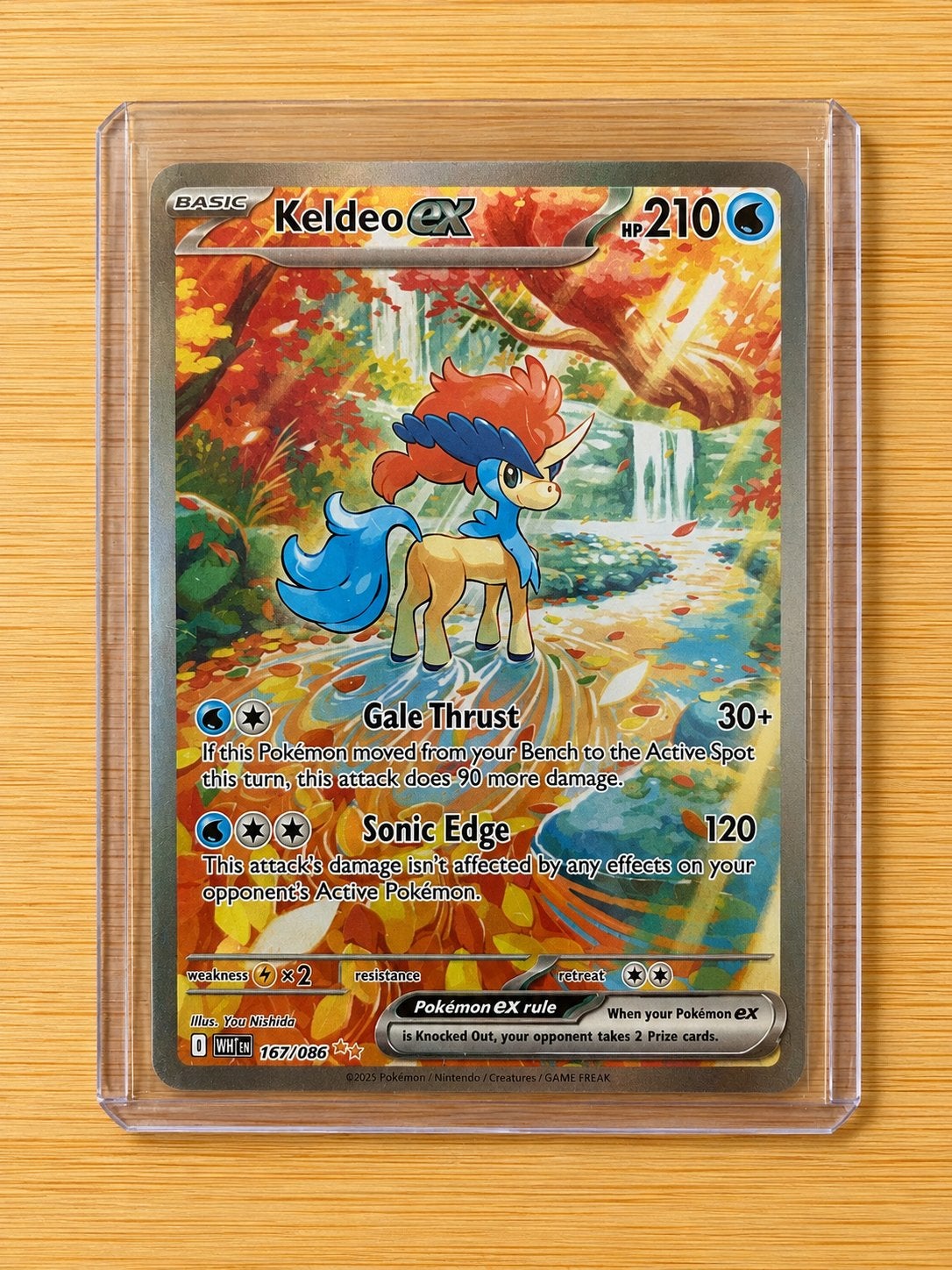 Keldeo Ex Special Illustration Rare - 167/086, Ophalen, Nieuw, Losse kaart, Foil