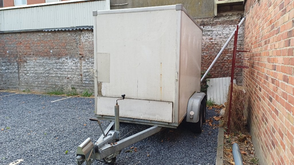 Gesloten aanhangwagen dubbelas 2T Laadklep, Enlèvement ou Envoi, Utilisé
