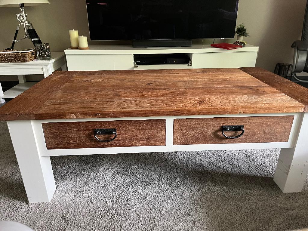 Salontafel, Ophalen, 100 tot 150 cm, Eikenhout, 50 tot 100 cm