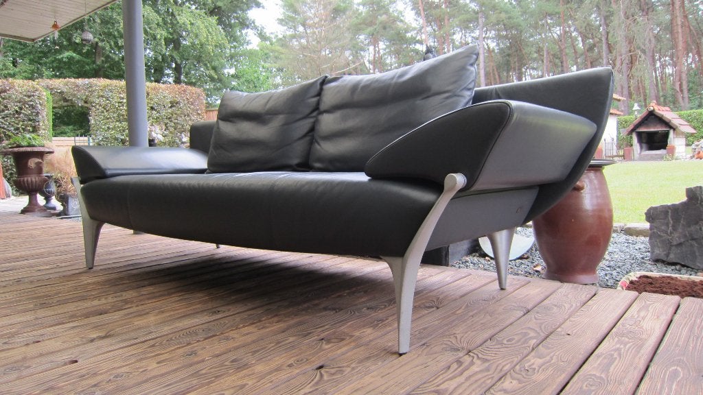 Canapé en cuir design « Rolf Benz » type 1600 Bon état !, Maison & Meubles, 200 à 250 cm, Design, Banc droit, Enlèvement