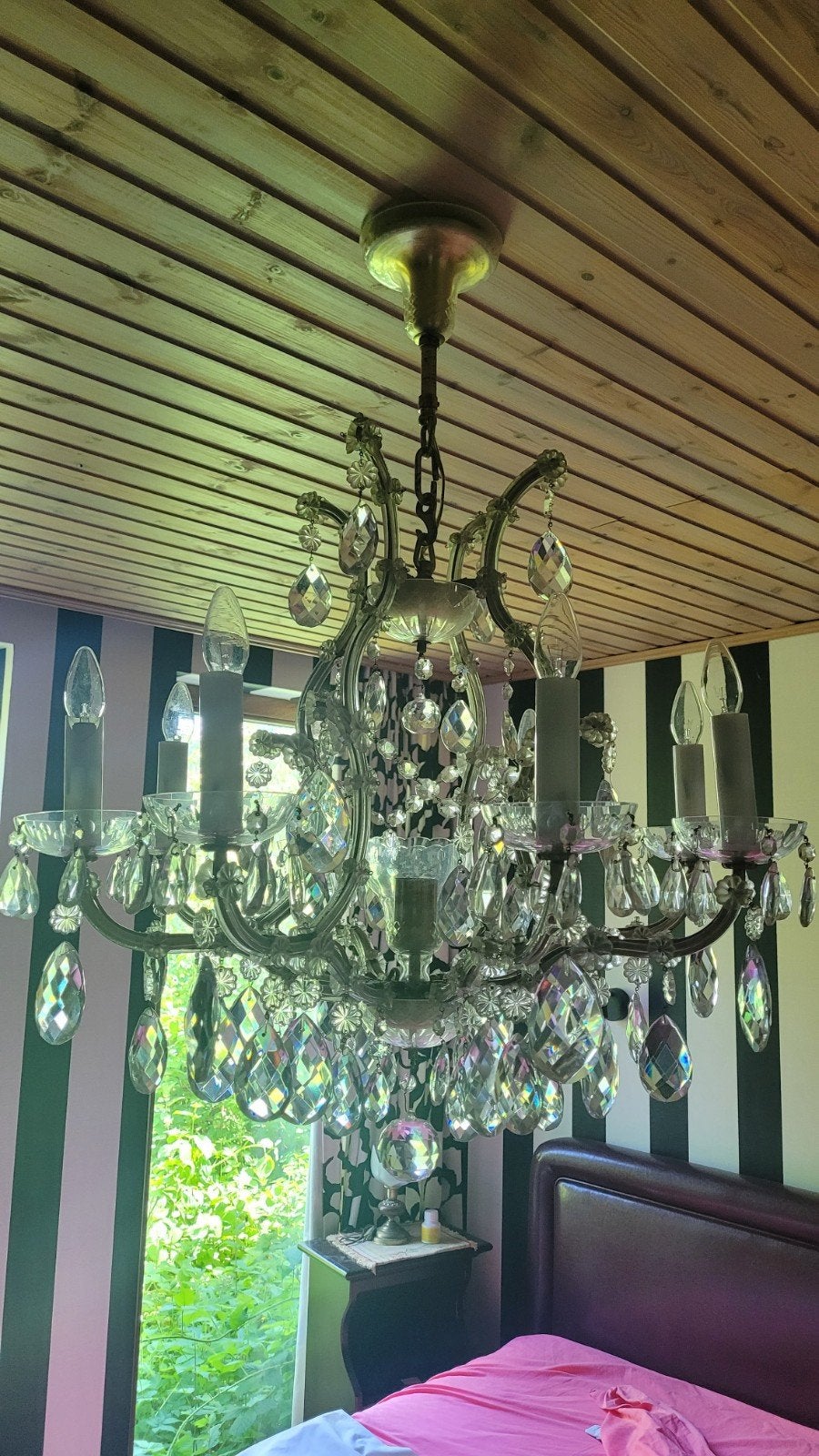 Kristallen luster bohemian, Ophalen