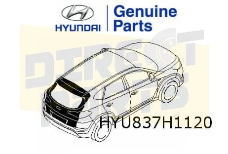 Hyundai Tucson achterklep (bij automatische bediening) (9/15, Neuf, Arrière, -, Haillon arrière