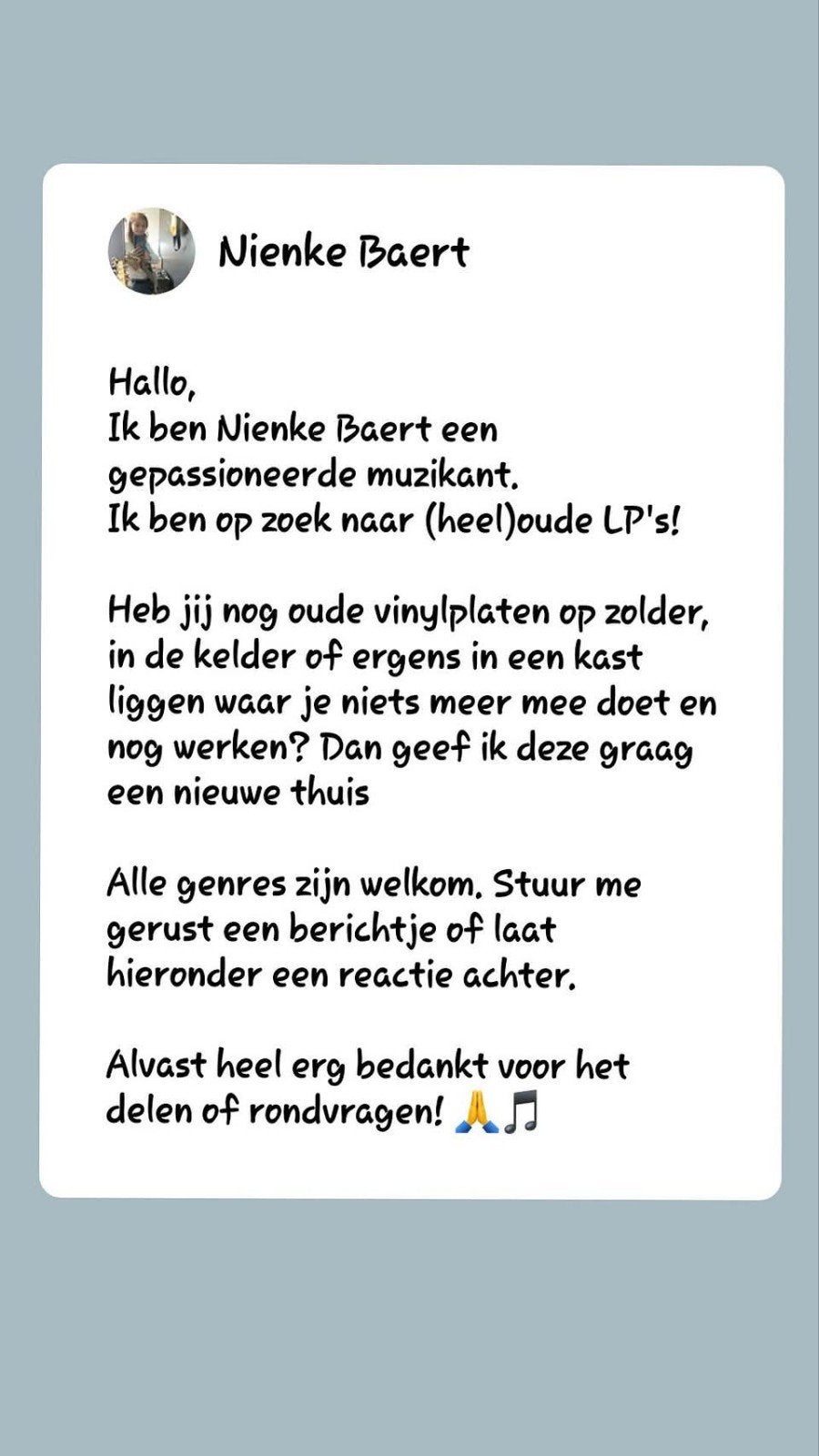 op zoek naar lp's