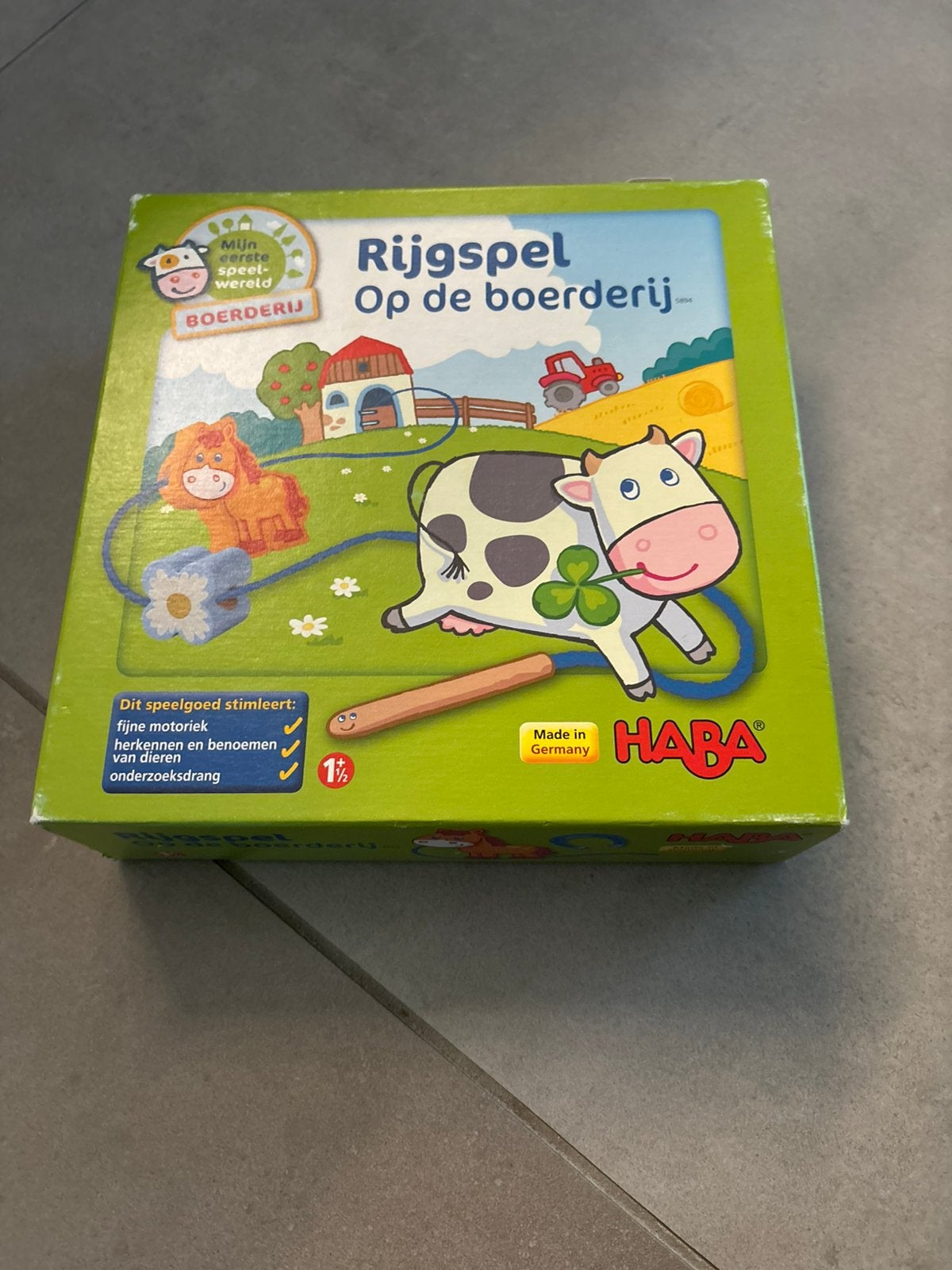 Haba rijgspel: op de boerderij, Ophalen, Zo goed als nieuw