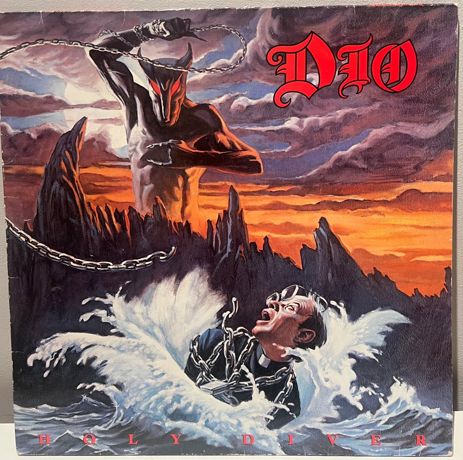 LP Dio - Holy Diver - Ned 1983, CD & DVD, Heavy metal, Pressage original, Enlèvement ou Envoi, Comme neuf