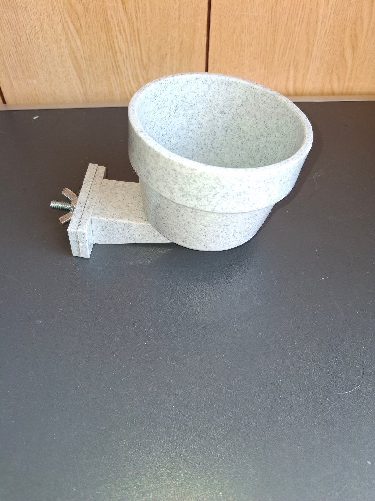 Gamelle grise pour rongeur ou oiseau, Animaux & Accessoires, Enlèvement ou Envoi, Comme neuf, Bol de nourriture