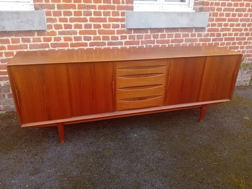 enfilade Arne Vodder, Maison & Meubles, Teck, Avec tiroir(s), 25 à 50 cm, 200 cm ou plus