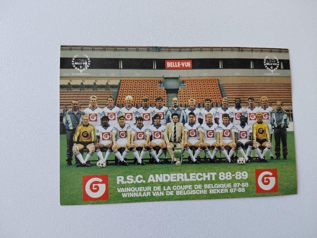 R.S.C. Anderlecht - vintage postkaart - geen panini, Hobby en Vrije tijd, Stickers en Plaatjes, Ophalen of Verzenden