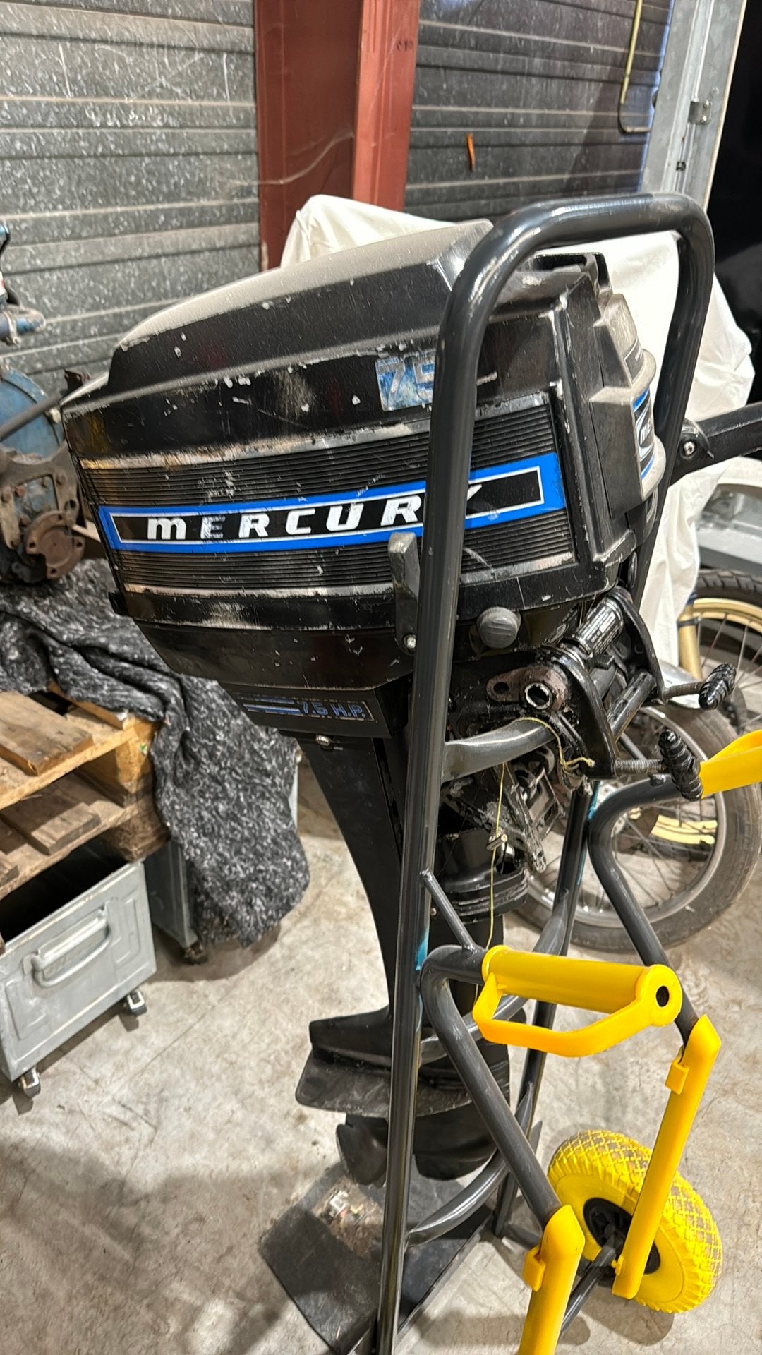 Moteur hors bord arbre long 7.5 cv avec nourice 10l, Ophalen, Zo goed als nieuw