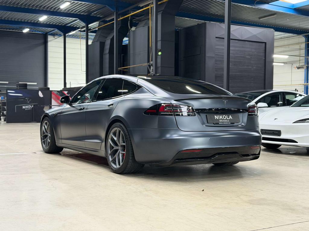 Tesla Model S PLAID - CARBON CERAMIC BRAKES - FULL MATTE PPF, Cruise Control, Argent ou Gris, Achat, Entreprise