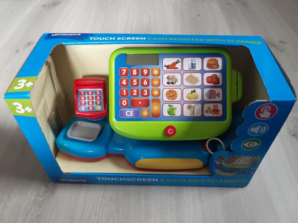 Speelgoed Kassa met touchscreen en scanner, Enlèvement ou Envoi, Comme neuf, Sonore