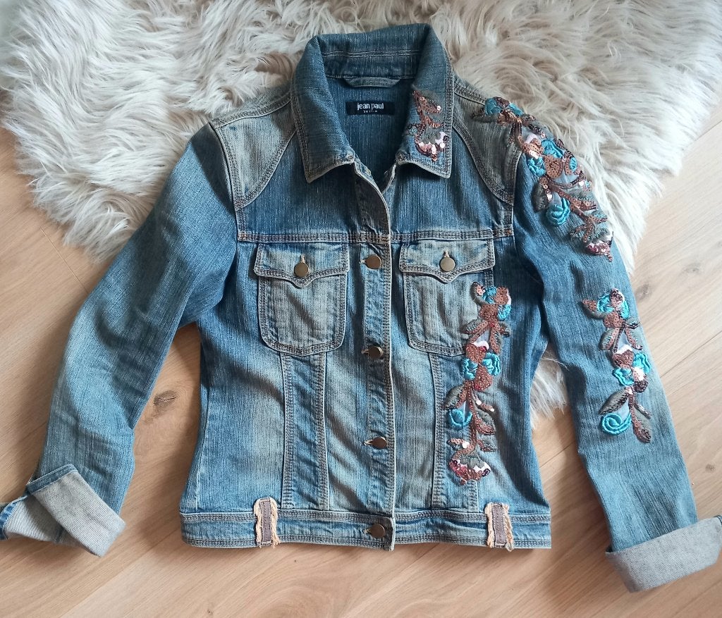 Origineel jeansjasje, maat 36, Jean Paul Berlin, Blauw, Ophalen of Verzenden, Zo goed als nieuw, Jasje
