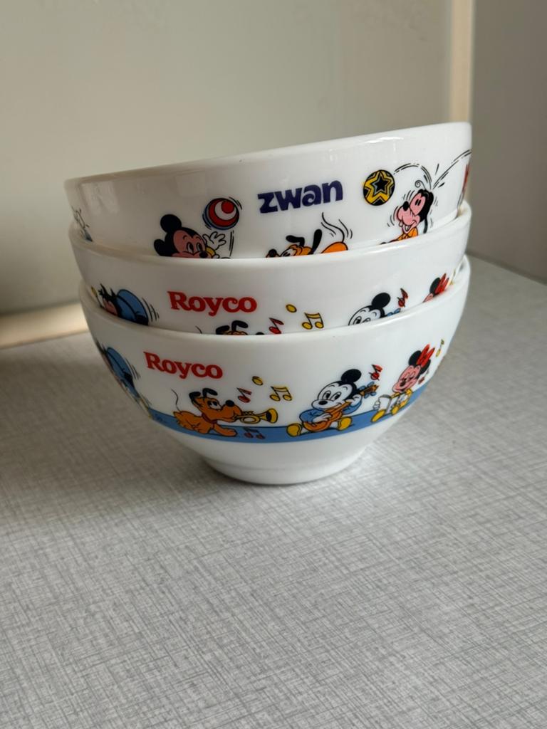 3 vintage schalen van Zwan/Royco, Huis en Inrichting, Ophalen, Gebruikt