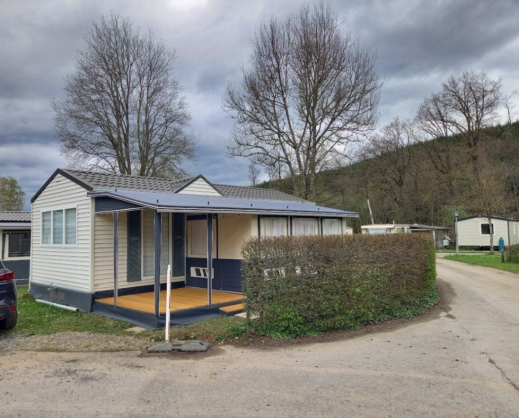 Residentiële stacaravan met voortent, Caravanes & Camping, Caravanes résidentielles, jusqu'à 4, Enlèvement ou Envoi
