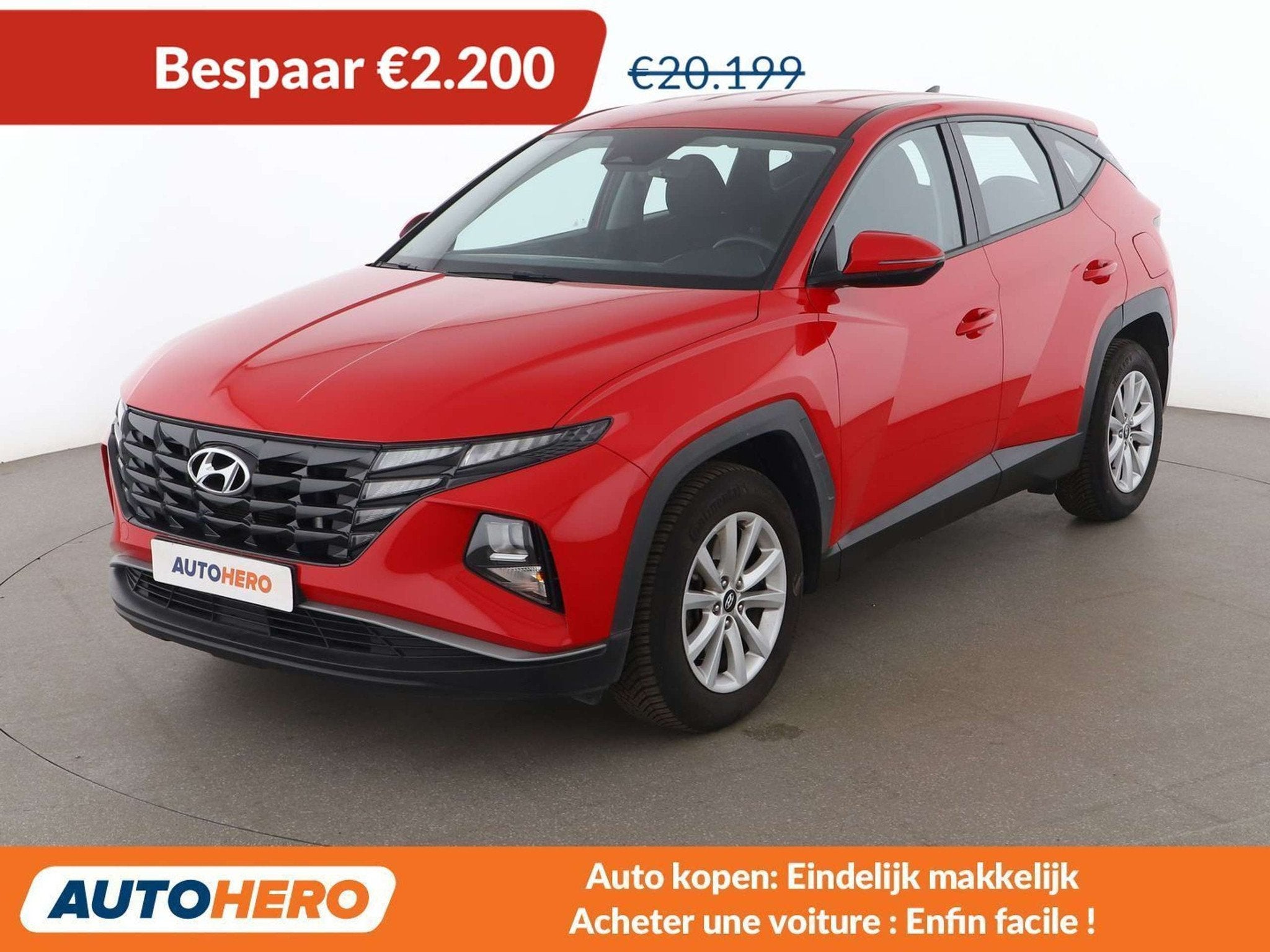Hyundai Tucson 1.6 T-GDI Pure 2WD (bj 2022), Auto's, Voorwielaandrijving, Adaptive Cruise Control, Gebruikt, 1650 kg