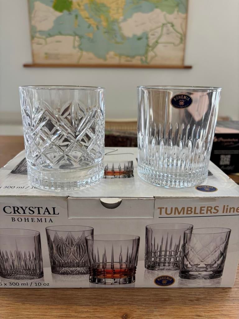 6 verres de Crystal Bohemia, Enlèvement, Neuf, Verres et Verres à shot