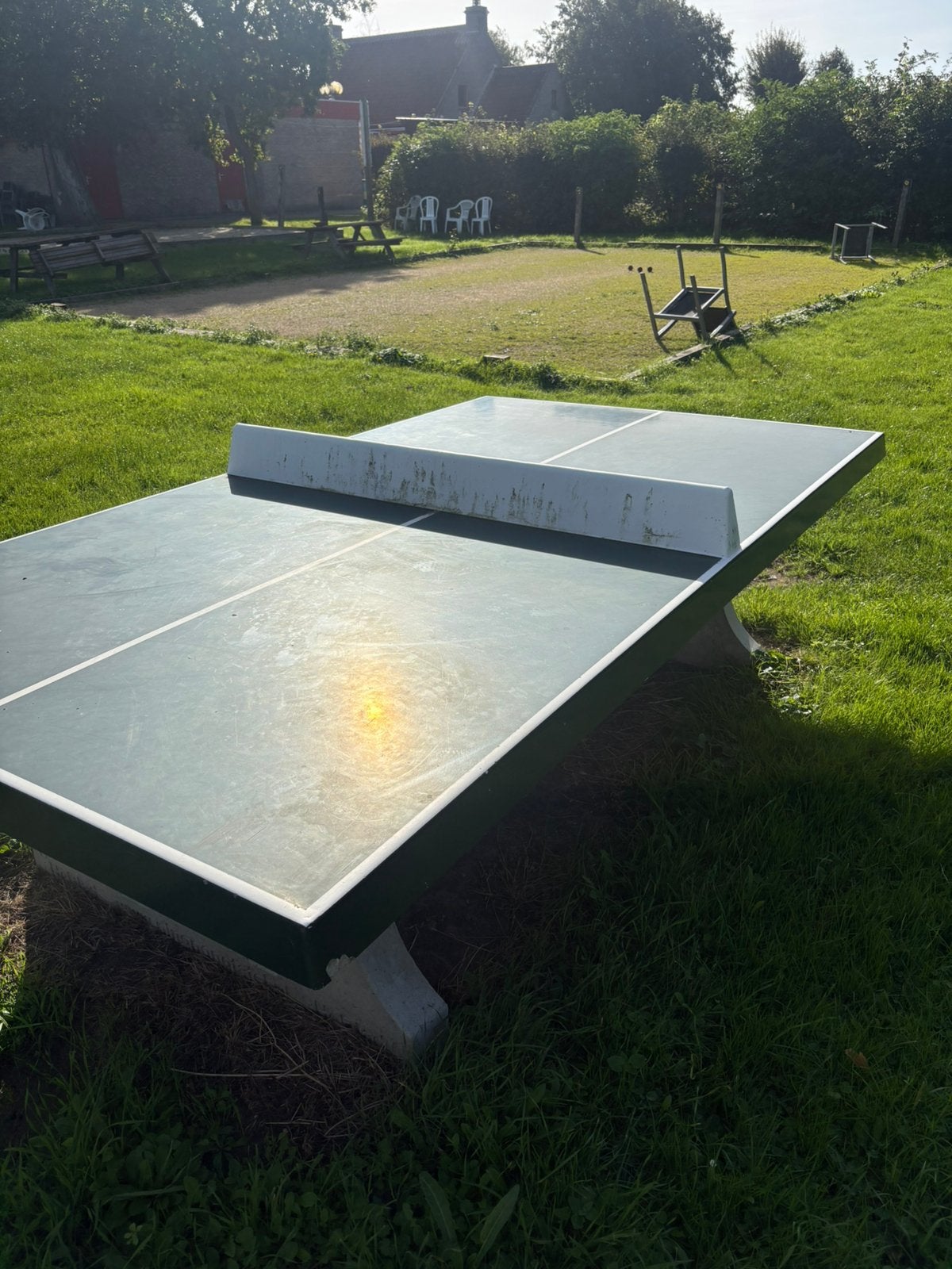 2 x Tafeltennis beton tafel, Sport en Fitness, Ophalen, Gebruikt, Tafel Outdoor