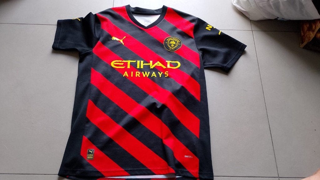 voetbalshirt Manchester City Puma 2022-2023 M, Sport en Fitness, Voetbal, Maat M, Ophalen of Verzenden, Gebruikt, Shirt