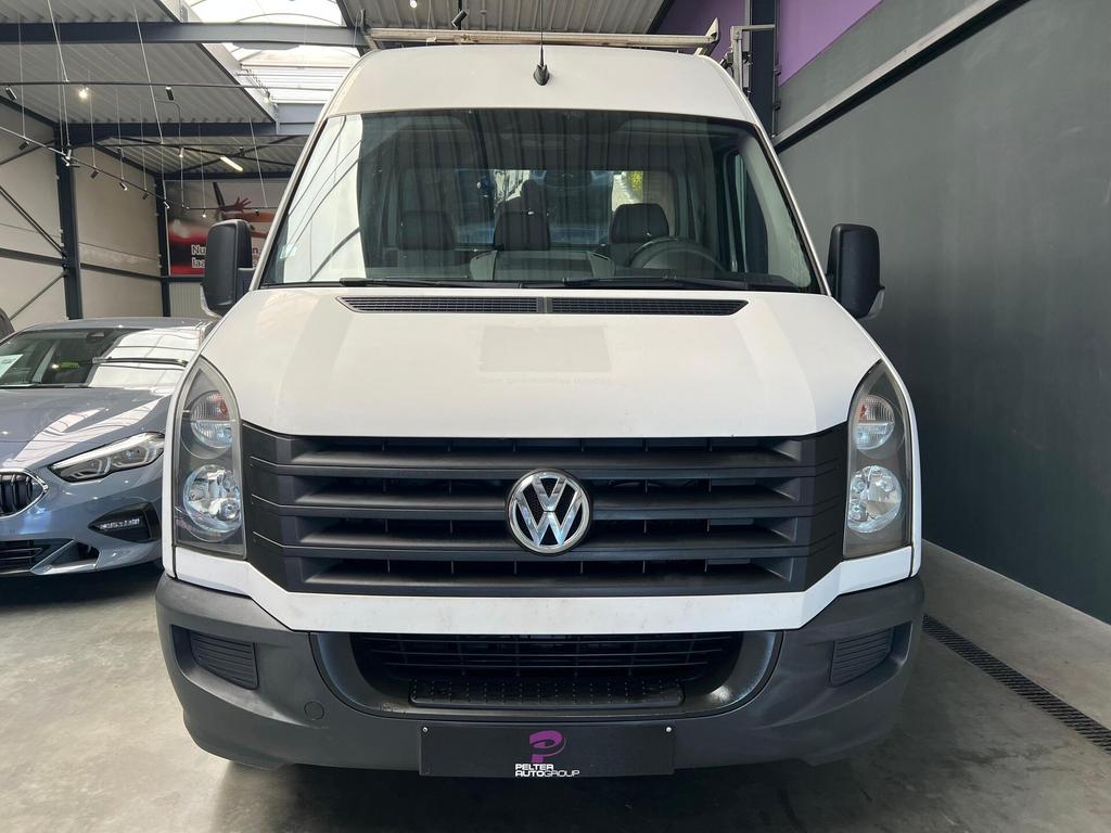 Volkswagen Crafter 2.0 TDi L2H2, Auto's, Euro 5, Zwart, Leder en Stof, Wit
