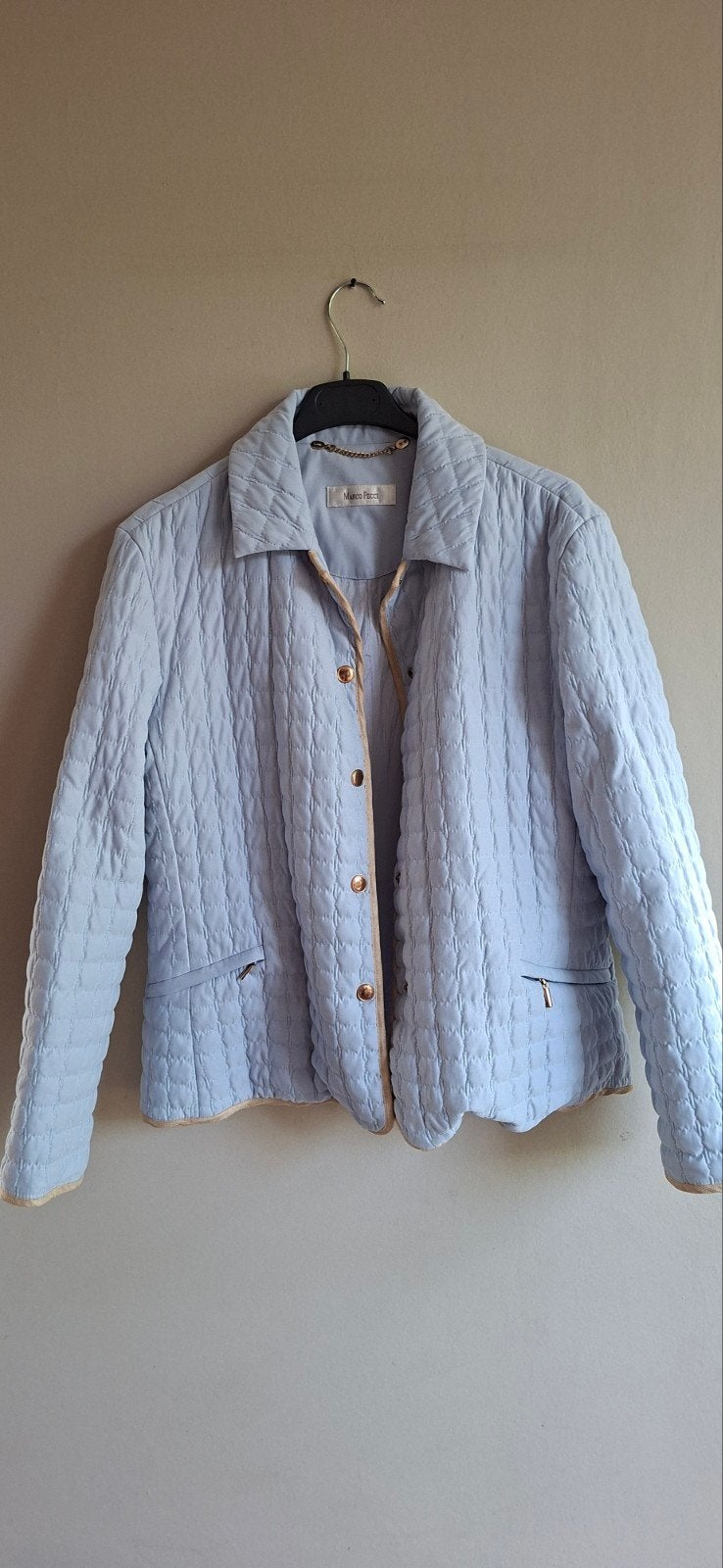 Jasje lichtblauw Marco Pecci maat L, Kleding | Dames, Ophalen, Blauw, Maat 42/44 (L), Jasje