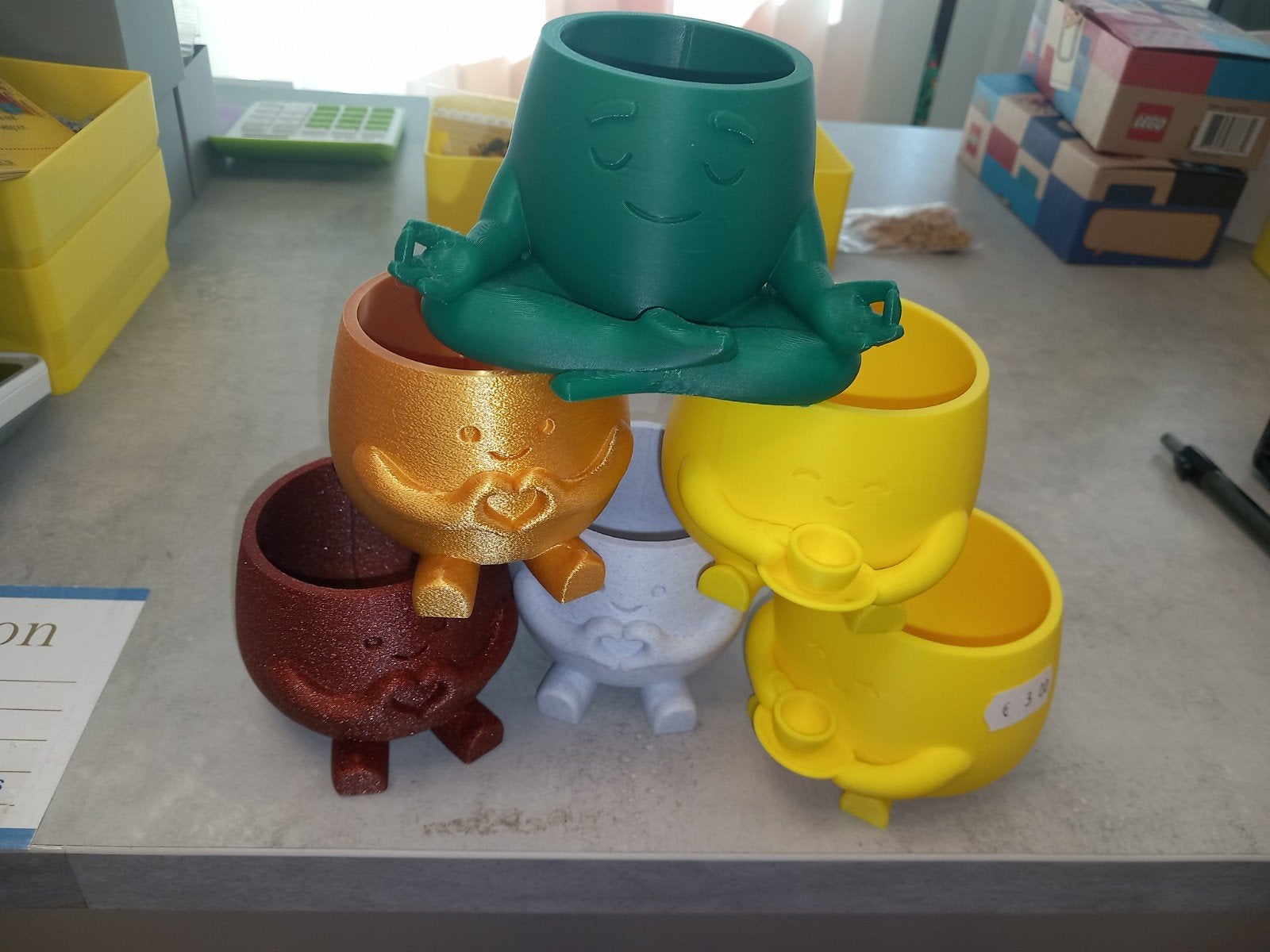 Happy pots, impression 3D, 50 pièces, Enlèvement ou Envoi
