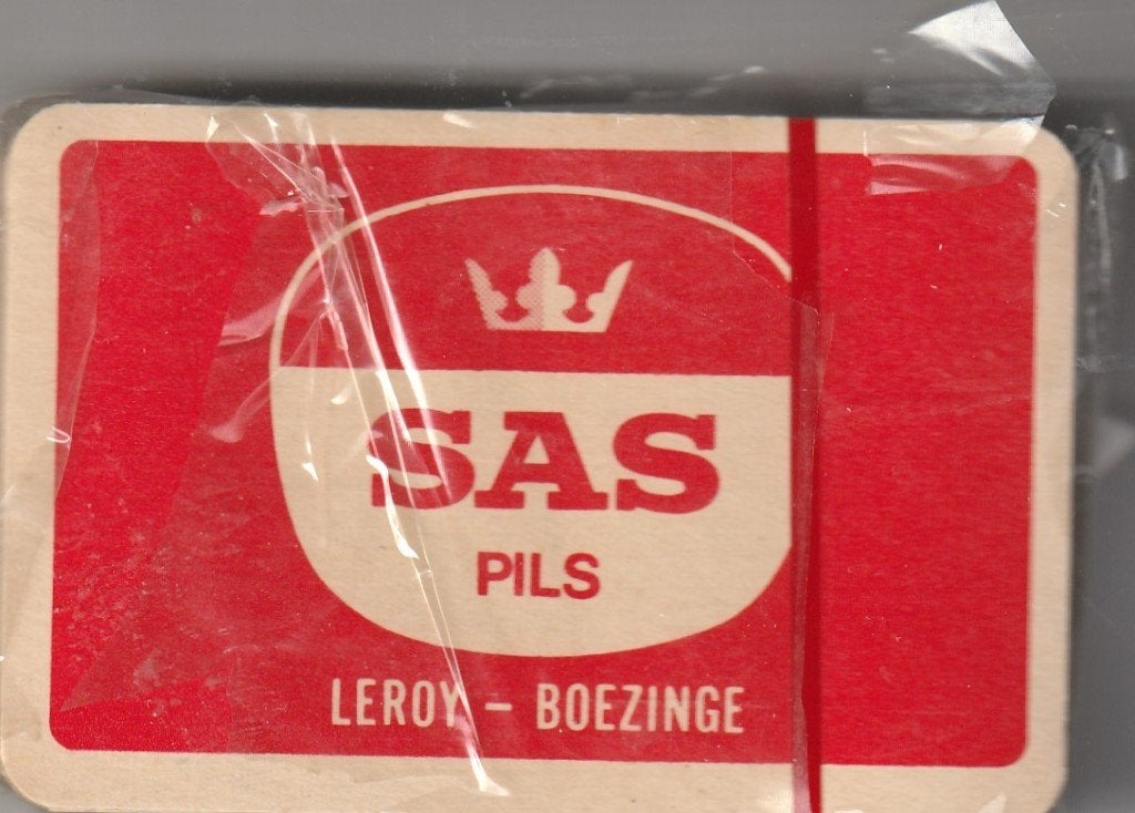 35 / BIER SAS PILS BOEZINGE ROOD ECRU, Enlèvement ou Envoi, Neuf, Carte(s) à jouer