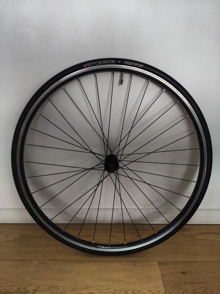 Roue route 700C + pneu Hutchinson Equinox 23c, Comme neuf, Enlèvement, Aluminium, Racefiets