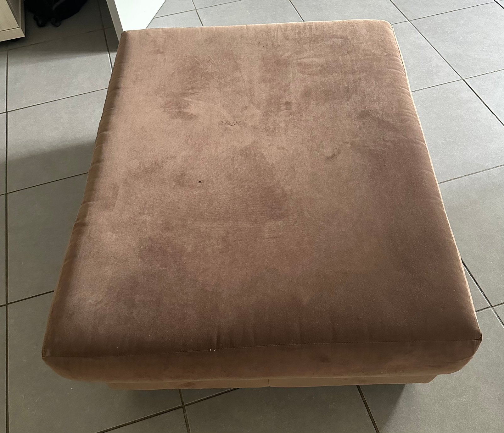 Pouf brun, Ophalen, Gebruikt, 100 tot 125 cm, 75 tot 100 cm