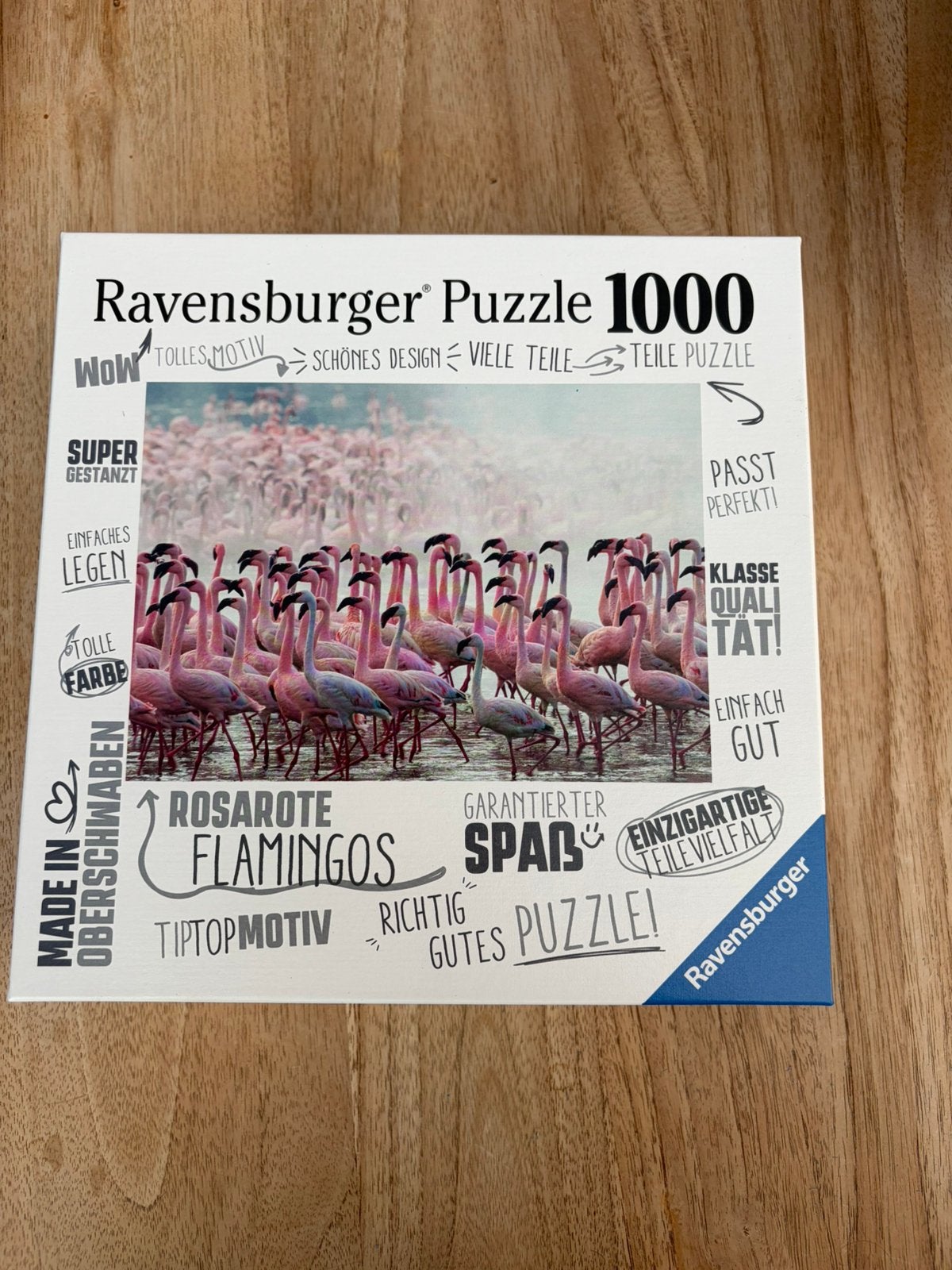 Puzzel - Ravensburger - 1000 stukken - Flamingo’s, Ophalen of Verzenden, 500 t/m 1500 stukjes, Zo goed als nieuw, Legpuzzel