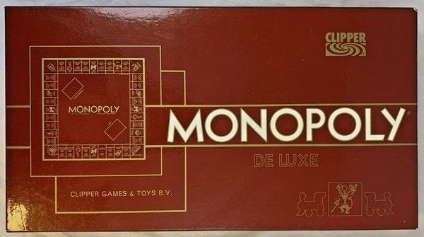 Jeu de plateau Monopoly De Luxe Clipper 1978 Entièrement vin, Hobby & Loisirs créatifs, 1 ou 2 joueurs, Envoi, Comme neuf, Parker