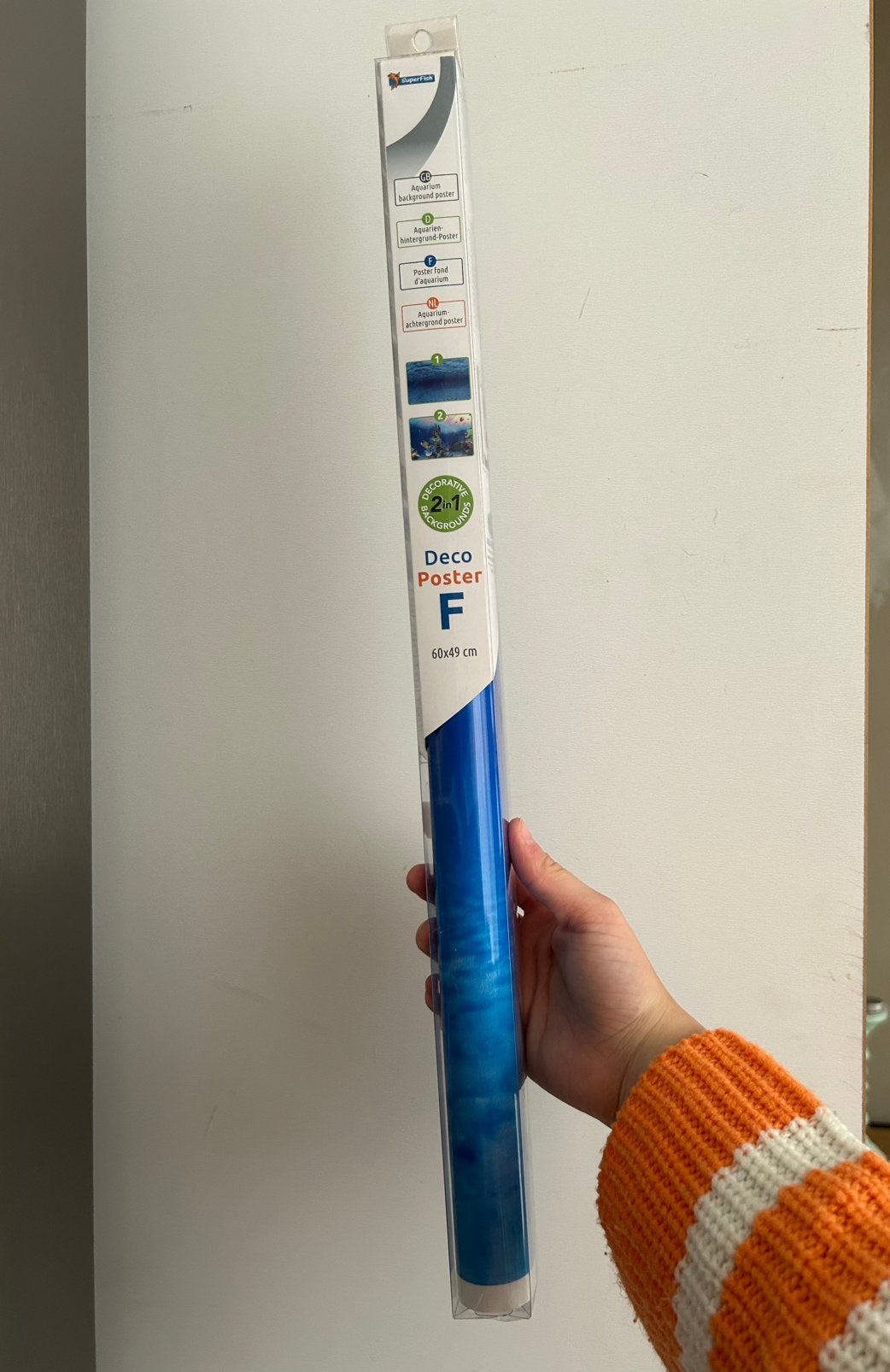 Poster aquariumachtergrond, Dieren en Toebehoren, Ophalen, Nieuw