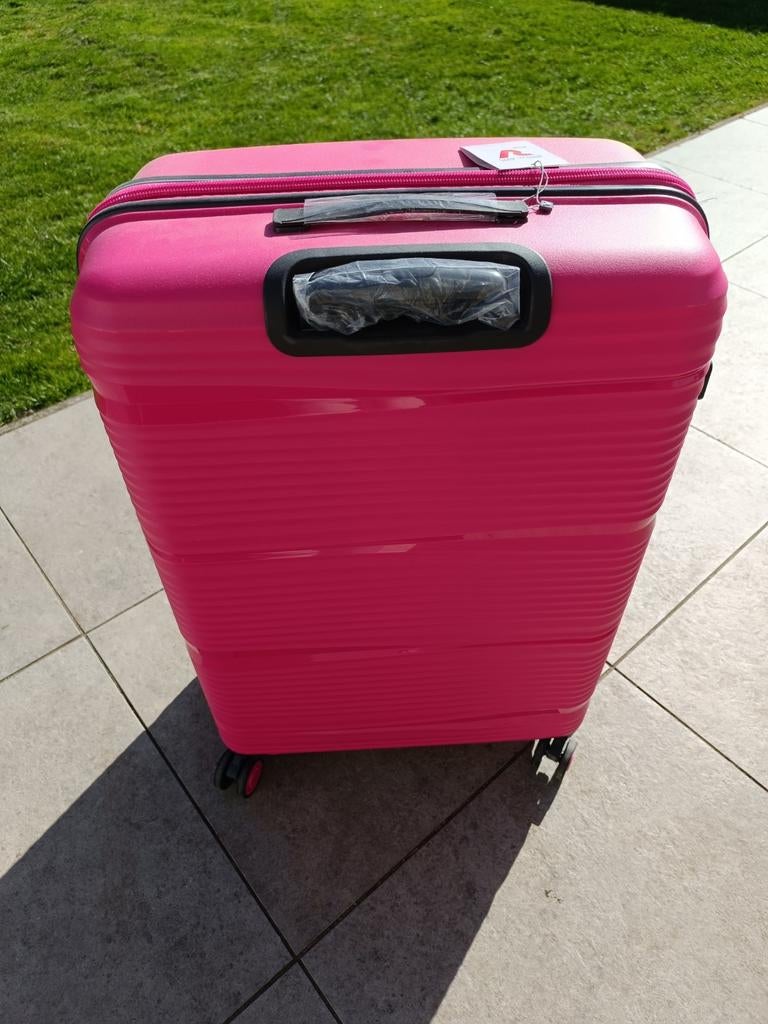 Roze reiskoffer groot, Enlèvement