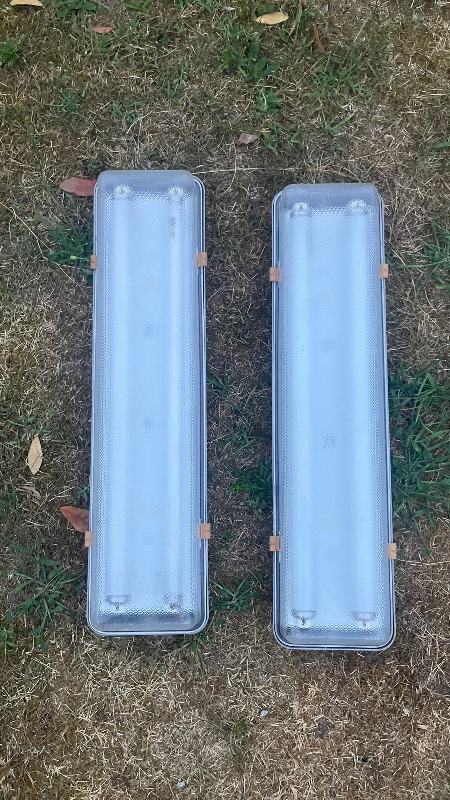 Set van 2 TL-armaturen met kunststof lichtkap, Ophalen, Gebruikt, Lamp met armatuur