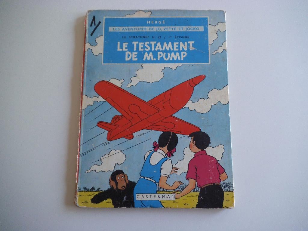 Jo , Zette et Jocko Le testament de M. Pump Hergé, Livres, Une BD, Enlèvement ou Envoi, Utilisé, Herge