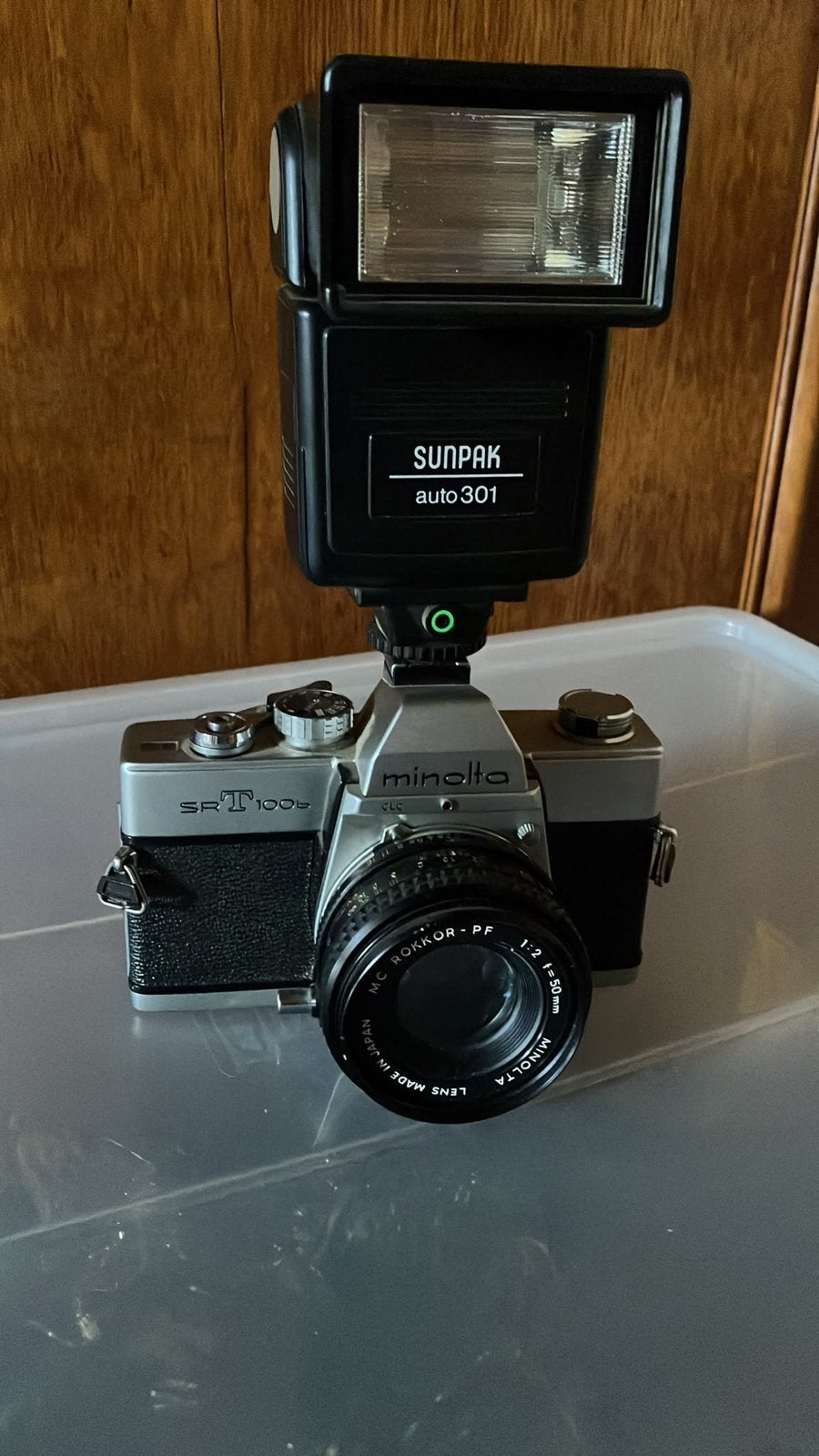 Minolta Srt 100b, Audio, Tv en Foto, Fotocamera's Analoog, Ophalen, Zo goed als nieuw, Minolta