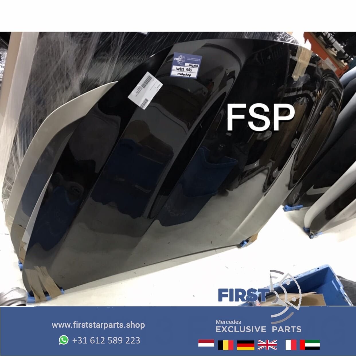 W213 E63 AMG Motorkap Mercedes E Klasse origineel zwart wit, Utilisé, -, Capot moteur, Avant