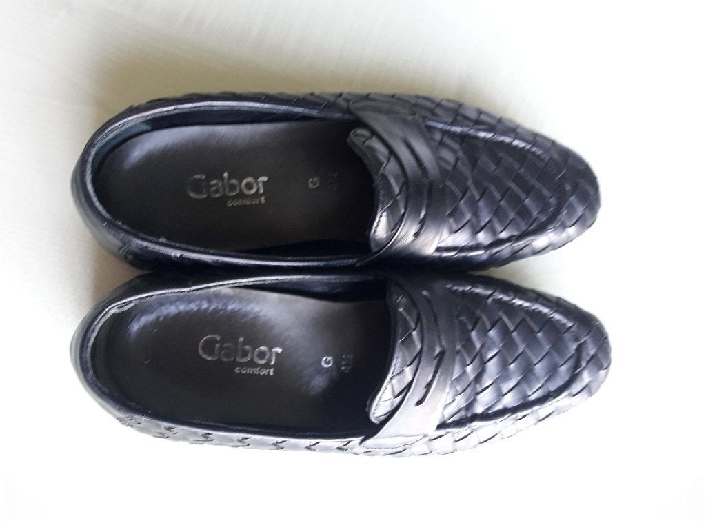 Lederen herenschoenen , maat : 4 1/2, Kleding | Heren, Schoenen, Ophalen of Verzenden, Zo goed als nieuw, Zwart, Gabor
