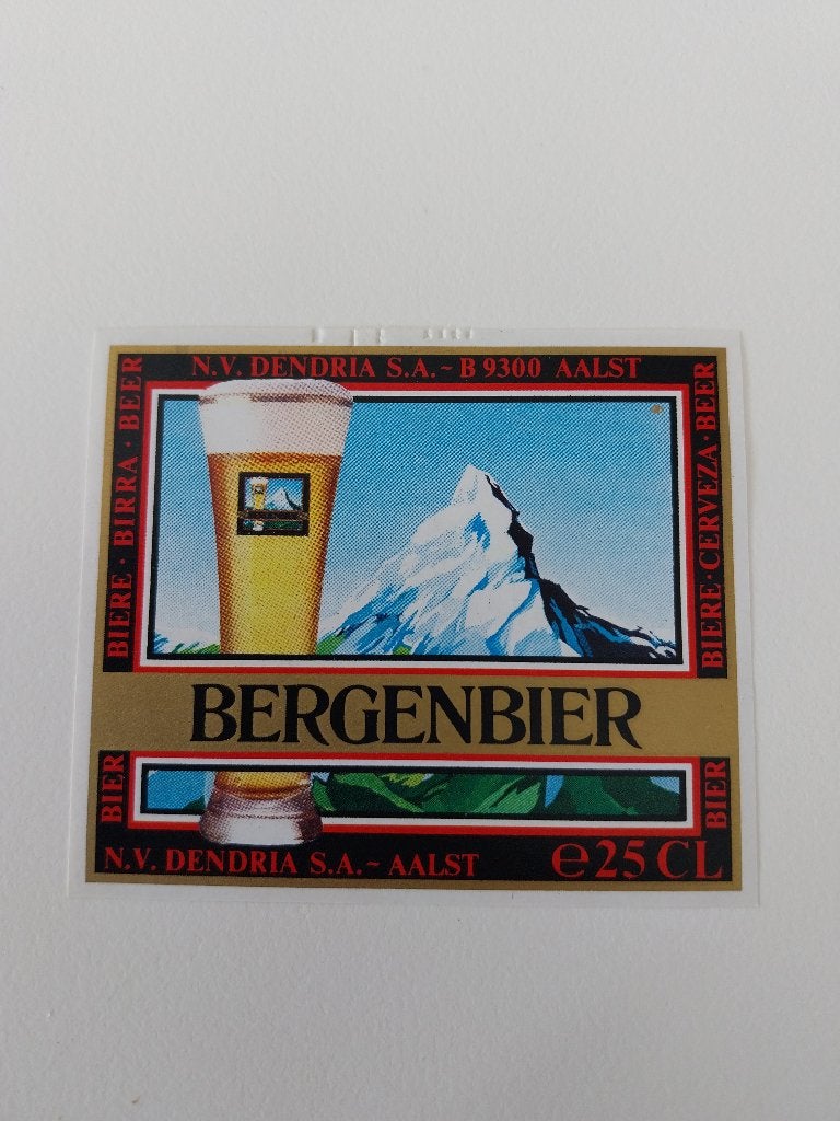 Bieretiket Bergenbier Zeeberg 1, Ophalen of Verzenden, Zo goed als nieuw